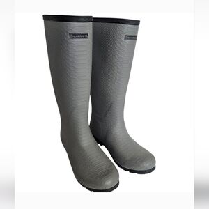 Bearpaw Constance Solid Grey Snake Rain Boots
